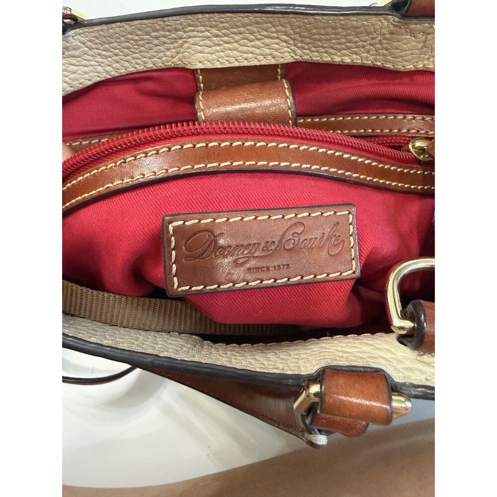 Dooney and Bourke Pebble Grain Zip Satchel - Beige - Picture 3 of 5